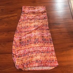 Tribal print maxi skirt